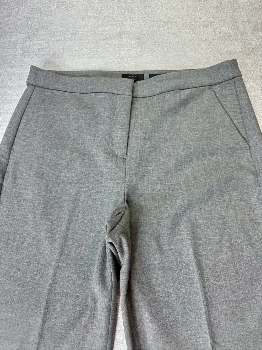 J. Crew Regent 2 Piece Suit Size 14 Gray Tailored Blazer And Straight Leg Pants
